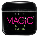 The Magic Pads 2% glycolic acid wipes pack front view for convenience and value