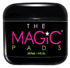 The Magic Pads 2% glycolic acid wipes pack front view for convenience and value