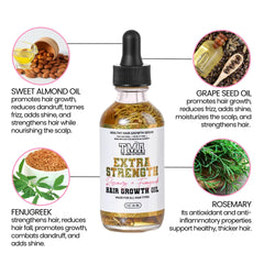 The Mane Attraction oil on the scalp illustrating soothing, balanced hydration