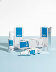 The Mossi London biotech peptide complex closeup shows growth-supporting ingredient blend.
