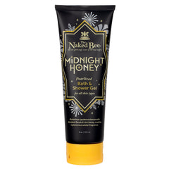 The Naked Bee Midnight Honey bath gel 8 oz bottle with rich lather.