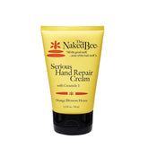 The Naked Bee Orange Blossom Honey Hand Cream jar close-up, highlighting rich texture for dry skin.