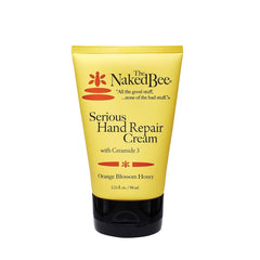 The Naked Bee Orange Blossom Honey Hand Cream jar close-up, highlighting rich texture for dry skin.