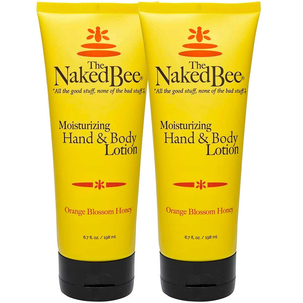 The Naked Bee Orange Blossom Honey Hand Lotion two-pack packshot for daily moisture and value