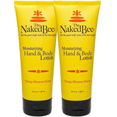 The Naked Bee Orange Blossom Honey Hand Lotion two-pack packshot for daily moisture and value
