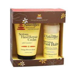 The Naked Bee hand repair cream jar hydrates and smooths dry skin.