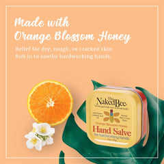 The Naked Bee hand salve jar closeup showing creamy texture for dry skin relief