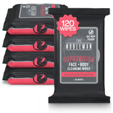 The Nobleman face and body cleansing wipes pack front view for on-the-go refreshment