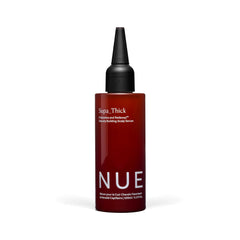 The Nue Co Supa Thick Hair Serum bottle close-up for easy daily use.