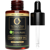 The Organic Forest Grapeseed Oil bottle for lightweight, daily moisture.