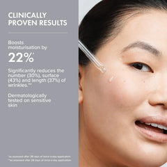 The Organic Pharmacy Hyaluronic Acid Serum close-up texture shows smooth absorption.