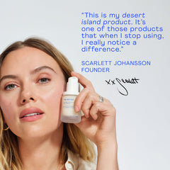 The Outset Firming Serum on the face highlights smooth, radiant texture
