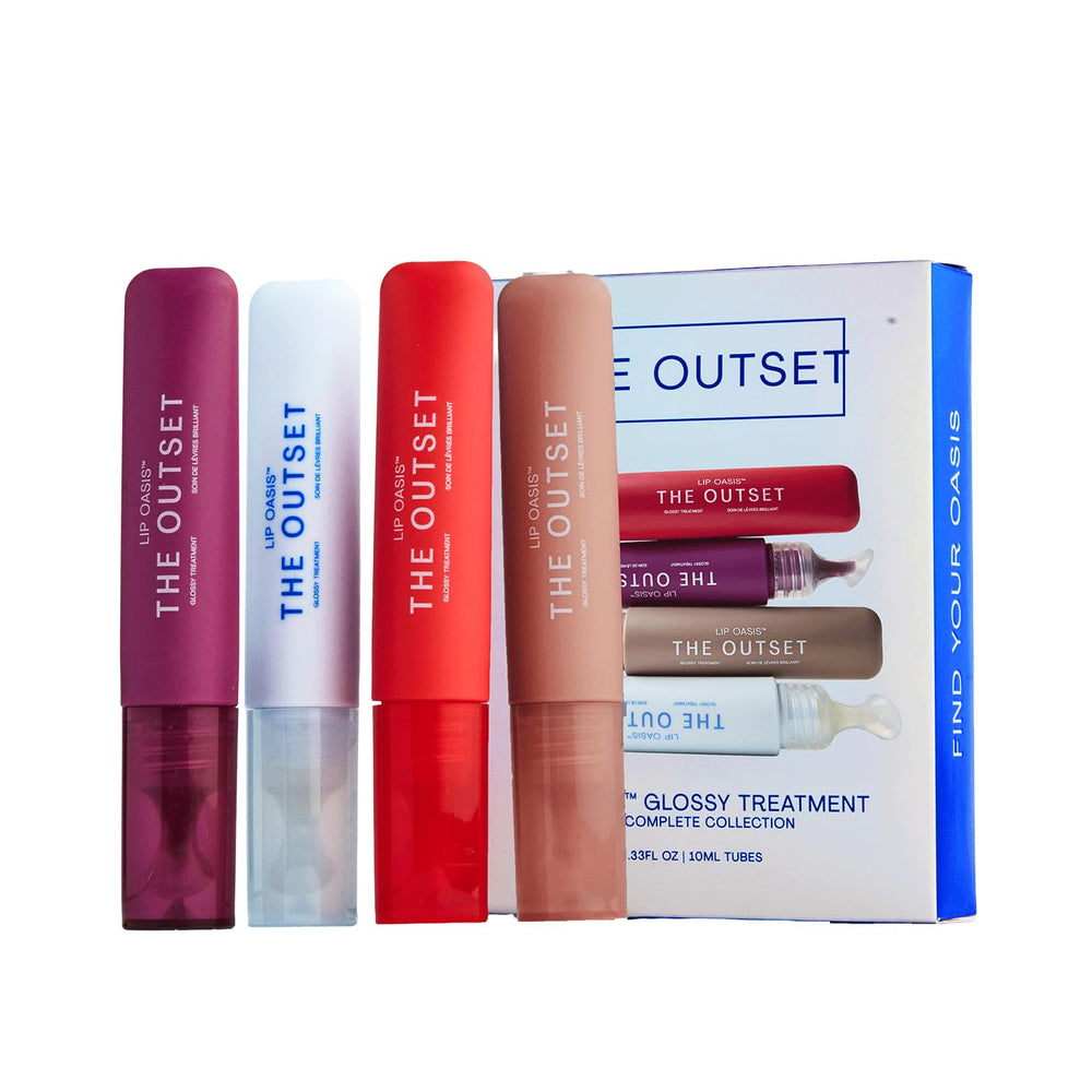The Outset Lip Oasis packaging close-up, showcasing clean design and gift-ready appeal.