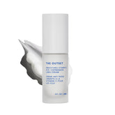 The Outset Vitamin C smoothing eye cream application around the eye for brightening and smoother skin.