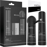 The Rich Barber N'Hance Pro fibers apply for natural density at the hairline.