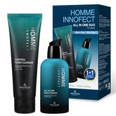 The Skin House HOMME InnoFect foaming cleanser pump delivers a gentle cleanse for refreshed skin.
