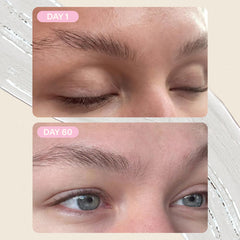 The Skinny Confidential Brow Peptide bottle packaging shows clean vegan formula