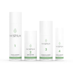The Spa Dr Daily Essentials Cleanser bottle pour supports balanced skin and gentle cleansing.