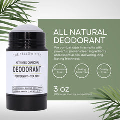 The Yellow Bird smooth-application deodorant-stick showing easy glide.