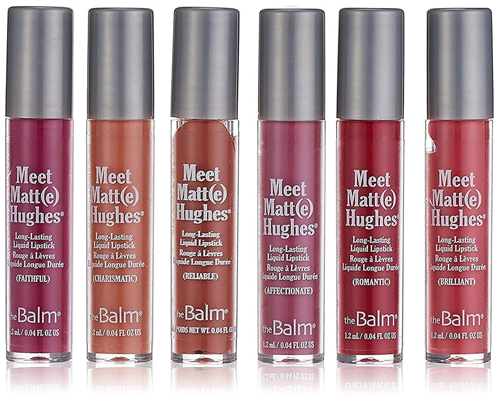 theBalm Meet Matt(e) Hughes mini kit packaging offers a compact, travel-ready design for on-the-go color.