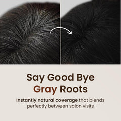 The Face Shop dark brown color match blends seamlessly with existing hair color.
