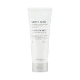 The Face Shop White Seed Exfoliating Cleansing Foam bottle close-up for a clean look