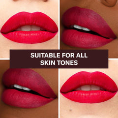 The Lip Bar Nonstop Liquid Matte application closeup demonstrates smooth glide and extended wear.