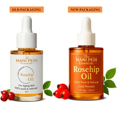 The Mani Pedi Essentials Rosehip Oil dropper ready for your skincare routine.