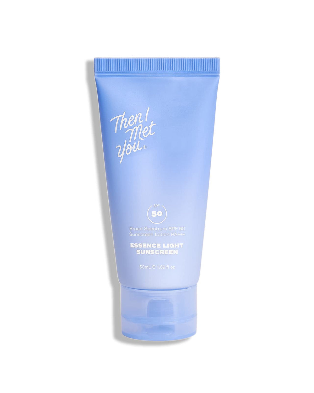 Then I Met You Essence Light Sunscreen bottle front view showcasing sleek packaging