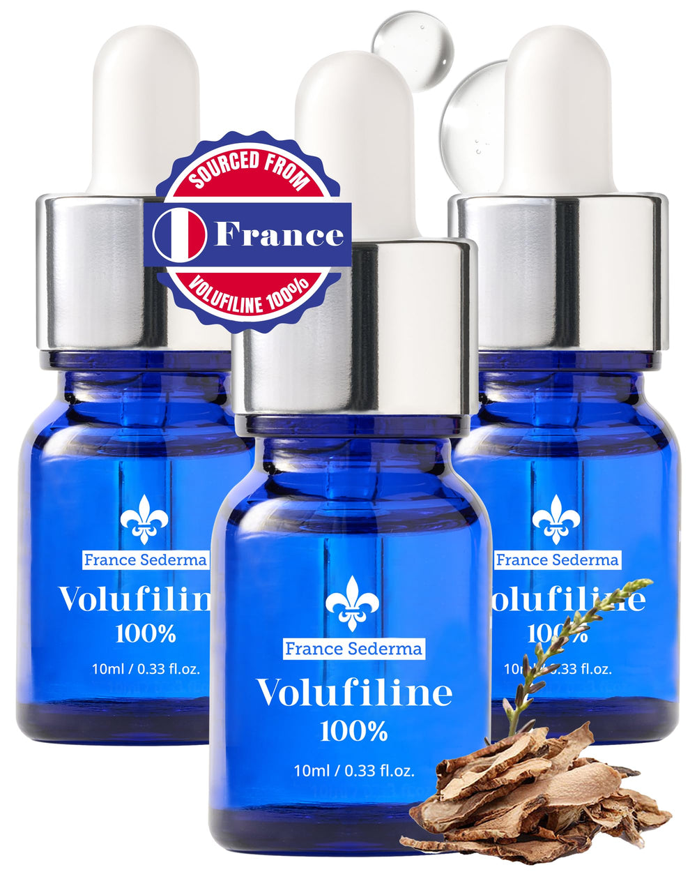THEPURI Volufiline Booster Serum 3-Pack bottles ready for daily facial use.