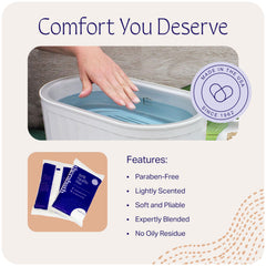 Therabath soft pliable wax close-up showing smooth texture for easy application