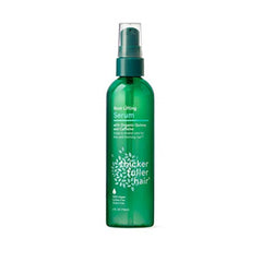 Thicker Fuller Hair root lifting serum green bottle close-up for root lift