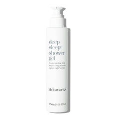 THISWORKS Deep Sleep Shower Gel bottle front showing calming aroma