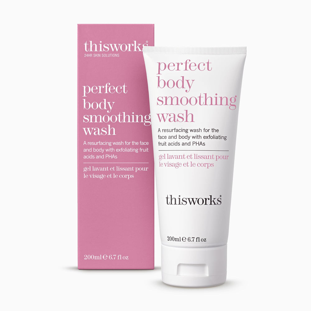 THISWORKS Perfect Smoothing wash bottle for daily gentle resurfacing.