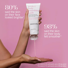 THISWORKS wash pour action illustrating fruity aroma for refreshed skin.
