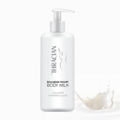 Thracian yogurt ingredients like almond and jojoba nourish skin.