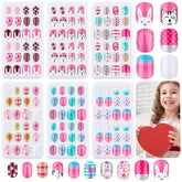 Thrilez kids press-on nails collection featuring vibrant designs for quick, mess-free nail art.