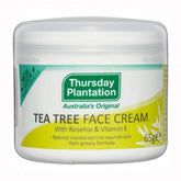 Thursday Plantation Tea Tree Face Cream bottle shows lightweight daily moisturizer.