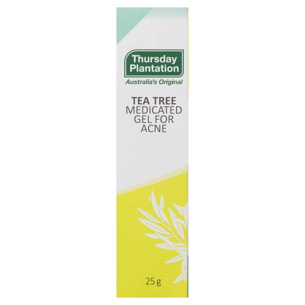 Thursday Plantation Tea Tree Gel acne tube shown for targeted blemish care