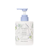 Thymes large replenishing lotion bottle with pump for easy daily moisturizing.