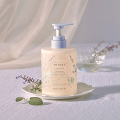 Silky lather from Thymes Nourishing Body Cleanser during shower