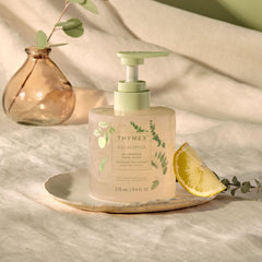 Thymes Nourishing Hand Wash lather reveals silky foam with refreshing eucalyptus notes