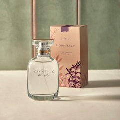 Thymes Sienna Sage spray application for quick wear and mood lift.