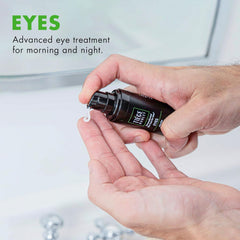 Tiege Hanley EYES eye cream closeup showing smooth texture for easy application.