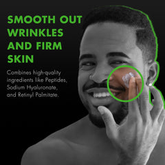Tiege Hanley Serum texture close-up highlighting lightweight, non-greasy feel.