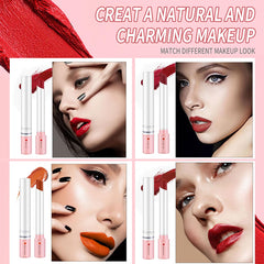 Tiejdhr velvet matte finish lip color provides silky application and bold color.