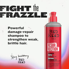 TIGI Bed Head Resurrection Shampoo foamy lather coats mid-lengths and ends