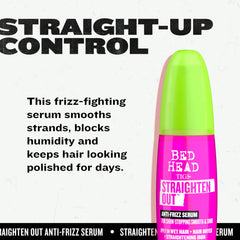 TIGI Bed Head Straighten Out during blow dry for smooth, controlled styling.