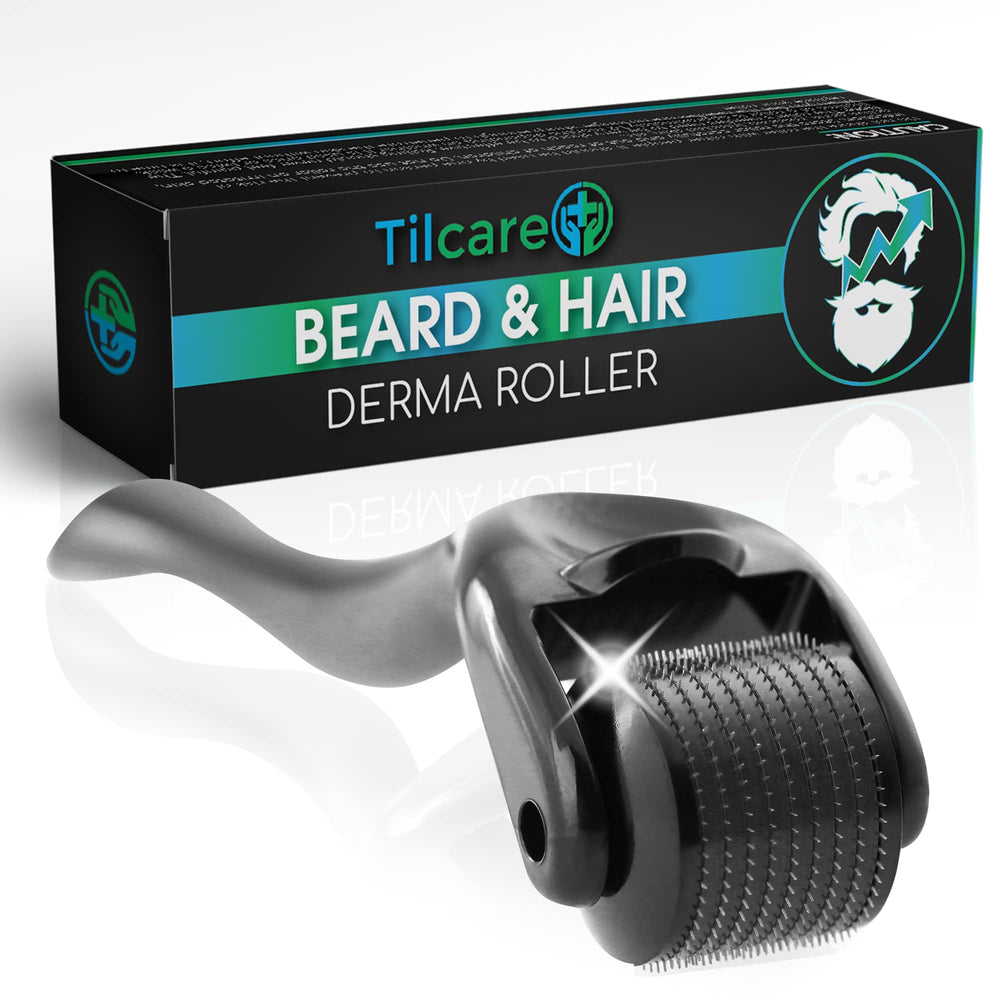 Tilcare Beard Derma Roller closeup 0.25mm for gentle at-home use.