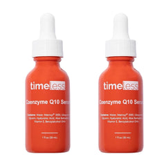 Timeless Skin Care Coenzyme Q10 Serum bottle, fragrance-free, for daily hydration.